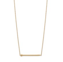 Women Unique 14k Yellow Gold Plated Nail Pendant Adjustable Necklace Gift 16&quot; - £97.92 GBP