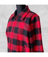 Pendleton Buffalo Plaid Wool Bomber Jacket Red Black Zip Front Women’s M... - $132.39 CAD