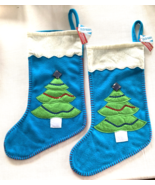 Old Navy Christmas Tree Stocking Felt Jeweled Blue Hanging 18&quot; NEW (Lot ... - $548.80 MXN