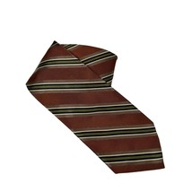 Jos. A. Bank Signature Collection Mens Rust and Black Stripes Silk Tie - £17.59 GBP