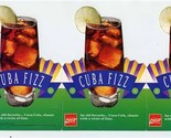 Coca Cola Die Cut Table Top Cuba Fizz Adverting 1992 - £30.07 GBP