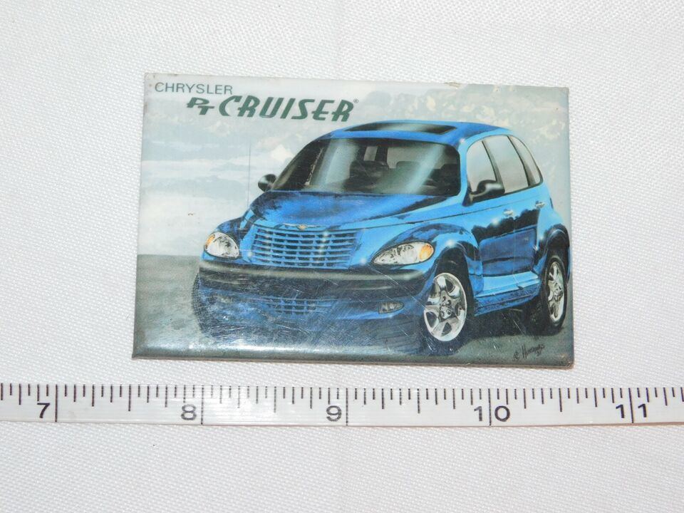 Daimler Chrysler Corporation 2003 PT Cruiser magnet 2 1/8&quot; X 3&quot; Pre-owned - $10.09