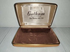 Gotham Fine Watches Vtg Clamshell Vase Brown Velvet Interior Ollendorff - £9.58 GBP