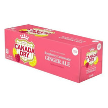 24 Cans of Canada Dry Raspberry Lemon Ginger Ale Soda Soft Drink 355ml Each - £40.94 GBP