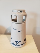 New Handcrafted Studio Pottery Tealight Candle Holder Lighthouse Ocean Beach Sea - £11.86 GBP