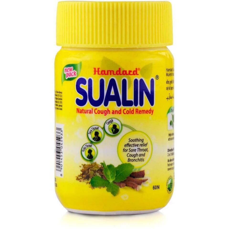 Hamdard New Sualin Natural Cough & Cold Remedy - 60 Tab (Pack of 1) - $8.70