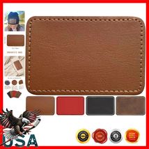 High-Quality Brown Faux Leather Patches for Custom Hat Designs - 3x2 Inches - $350.61 MXN