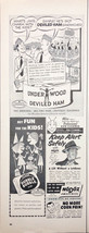 Vintage 1953 Underwood Deviled Ham Dubble NoDoz Bubble Print Ads   - $5.22