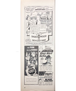 Vintage 1953 Underwood Deviled Ham Dubble NoDoz Bubble Print Ads   - £4.07 GBP