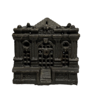 Antique Bank Building Still Cast Iron Savings Bank Vintage Antique 3&quot; x 3&quot; - $69.29