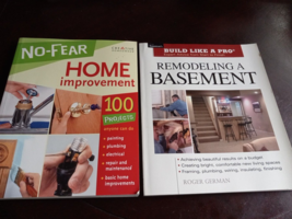 2 Books  : No-Fear Home Improvement &amp; Remodeling A Basement Large Paperbacks - £17.40 GBP