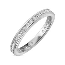 0.65 Ct Fancy Engagement Band 14k White Gold Round Lab Grown Diamond - $887.90