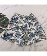 Capacity Womens Vintage 90s Shorts Size L White Green Floral Pull On Hig... - $368.88 MXN