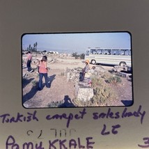 35mm Slide Turkey 1973 Woman Selling Carpets Pamukkale Tourist Photo - $192.17 MXN