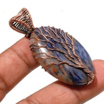 Sodalite Gemstone Handmade Fashion Copper Wire Wrap Pendant Jewelry 2.10&quot; SA 798 - £5.18 GBP