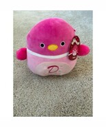 Original Squishmallows Della Pink Penguin Plush Toy 8&quot; Monogrammed Letter D - $379.99 MXN