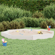 vidaXL Sandbox White Solid pine wood Large Durable Sandpit Octagonal - $250.00