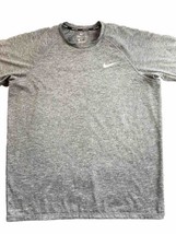 Nike Dri Fit Men&#39;s Swim Shirt Large Sun Protection UPF 40+ Gray Short Sleeve - £12.64 GBP