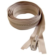 Zipper, YKK, Beige #10 Marine Grade Double Metal Pull Tab Metal Slider - $180.10 MXN+