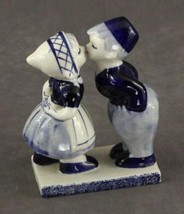 Vintage Porcelain Delft Blue Holland Ceramic Dutch 198 Kissing Couple Fi... - £12.92 GBP