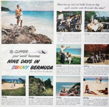 1947 Pan American Airways Advertisement Aviation Clipper Bermuda Travel ... - $562.22 MXN