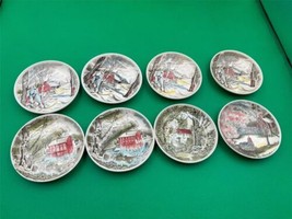 Set of 8 Johnson Brothers THE FRIENDLY VILLAGE Coaster Made in England (... - $59.99