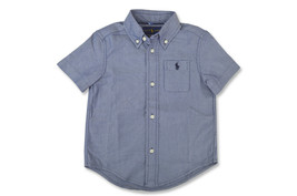 Polo Ralph Lauren Boys Chambray Blue Short Sleeve Button Down Shirt Sz 6 9458-4 - $36.17