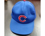 Vintage Chicago Cubs Snap Back Mesh Trucker Hat MLB  Baseball Plain Logo - £14.66 GBP