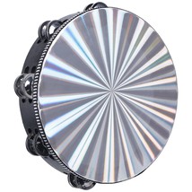 Radiant Tambourines, 10 Inch Tambourine With Double Row Jingle Reflectiv... - £25.17 GBP