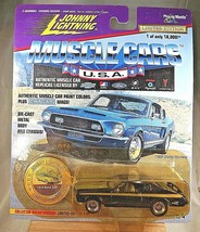 1996 Johnny Lightning Muscle Cars USA 1970 BUICK GSX Black/Gold Chrome Dish Whls - £9.57 GBP