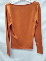 A New Day Women's Small Rust/Orange Long Sleeve Asymmetrical Top image 4