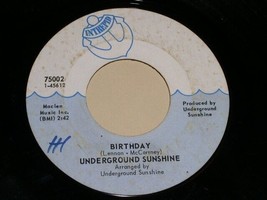 Underground Sunshine All I Want Is You Birthday 45 Rpm Record Intrepid Label - £11.85 GBP