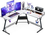L Shaped Gaming Desk, 51&#39;&#39; Computer Corner Desk With 2 Monitor Stands, H... - $166.99