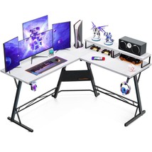 L Shaped Gaming Desk, 51&#39;&#39; Computer Corner Desk With 2 Monitor Stands, H... - £132.33 GBP