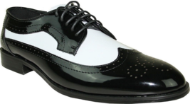 JEAN YVES Dress Shoe JY03 Wing Tip Two-Tone Tuxedo for Formal Dress Medi... - £54.95 GBP+