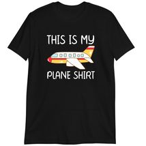 Funny Pilot Airplane Shirt, This is My Plane T-Shirt Dark Heather - £15.59 GBP+