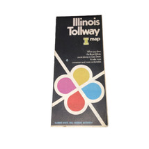 1971 Illinois Tollway Vintage Road Map  - £7.49 GBP