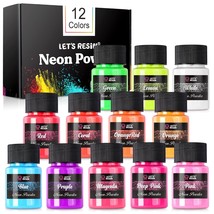 Neon Pigment Powder,12Colors Fluorescent Powder,10G/Bottle Of Mica Powde... - £18.95 GBP