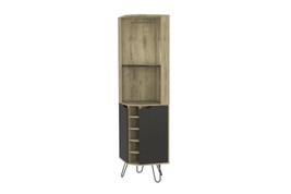 18&quot; Brown and Black and Brown Corner Bar Cabinet With Eleven Shelves - $18,785.42 MXN