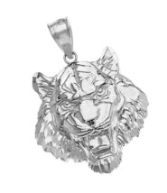 Elegant Roaring Tiger Head Charm Necklace Pendant (Small) - $55.14