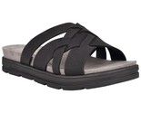 Easy Spirit Women Woven Slide Sandals Star 3 Size US 7.5M Black Faux Lea... - $37.62