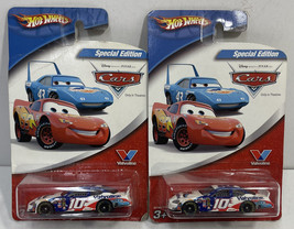 Lot of 2: 2005 Hot Wheels Special Ed Disney Pixar Cars Scott Riggs #10 Valvoline - £15.91 GBP