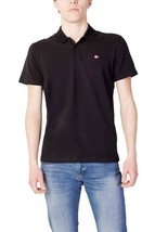 Napapijri Men Polo Black Designer Shirt Logo 2025 Collection - $1,423.20 MXN
