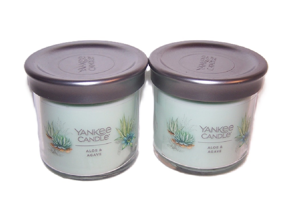Yankee Candle Aloe & Agave Small Jar Candle Single Wick 4.3 oz - Lot of 2
