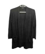Barefoot Dreams Cozy Chic Ultra Lite Cardigan Black Size M Open Front Lo... - £46.68 GBP