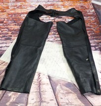Milwaukee Leather Motorcycle Chaps XL Black With Zipper Pockets &amp; Adjust... - $72.84 CAD