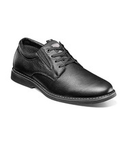 Nunn Bush Otto Plain Toe Oxford Shoes Comfort Leather Black Tumbled 84962-007 - £57.42 GBP