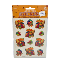 VINTAGE AMSCAN THANKSGIVING CORNUCOPIA STICKERS NEW SEALED IN PACKAGE - $7.60