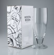 Kosta Boda 30 Cl Line Beer Glass 7021512 w/ Original Box Nice - $83.05