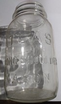Vintage ATLAS Strong Shoulder Mason Regular Mouth Quart Canning Jar - £3.99 GBP